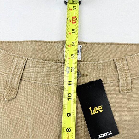 Lee Workwear Men's Carpenter Dark Khaki Shorts Sz 33 Heavy Duty Pockets Tool NWT - Picture 9 of 13